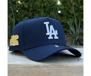 LA Dark Blue Metallic Gold 1981 WS 940 A-Frame Snapback - The