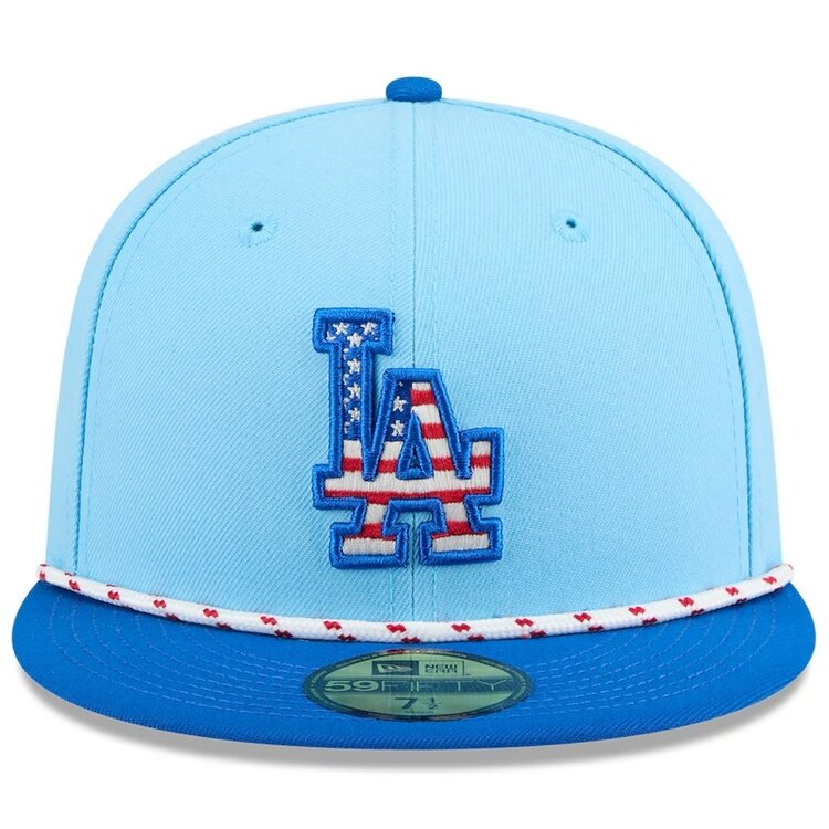New Era LA Dodgers 2025 4th of July  Light Blue/Royal