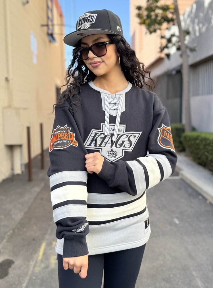 Mitchell and Ness LA Kings M&N Women's Heritage Lace-Up Crew