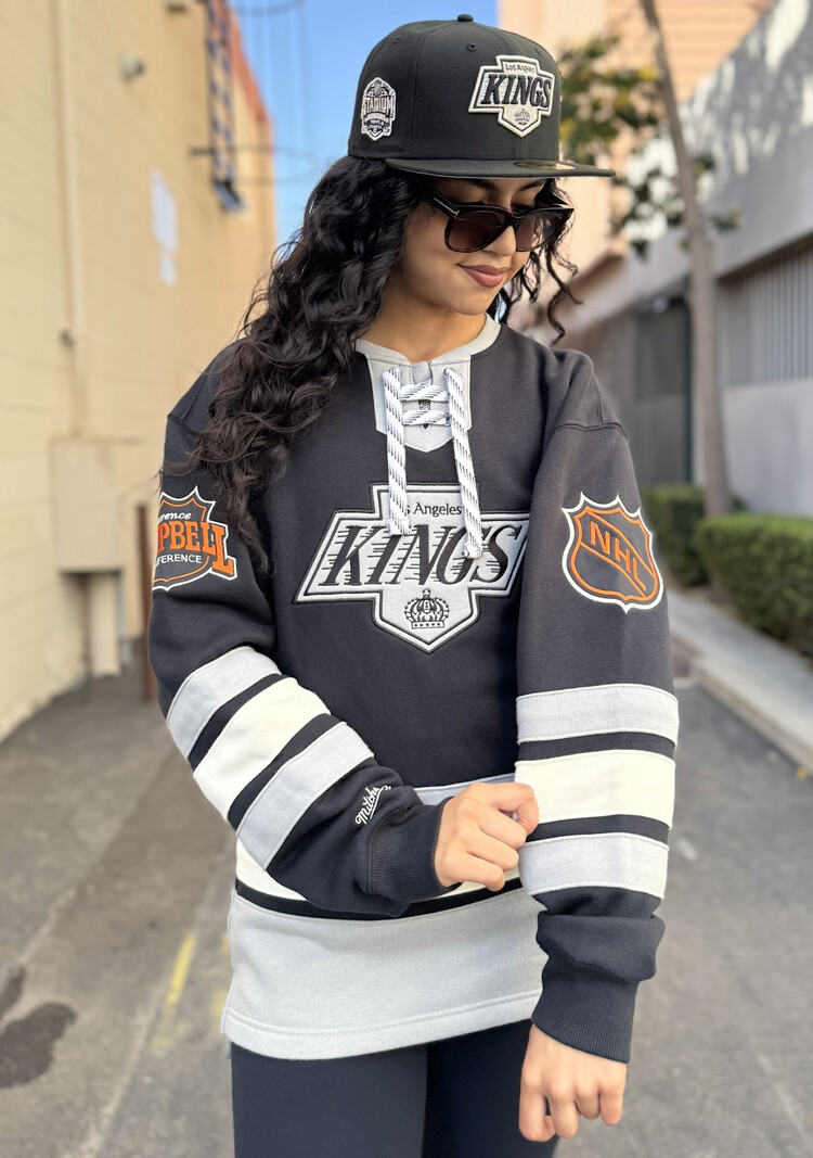 Mitchell and Ness LA Kings M&N Women's Heritage Lace-Up Crew