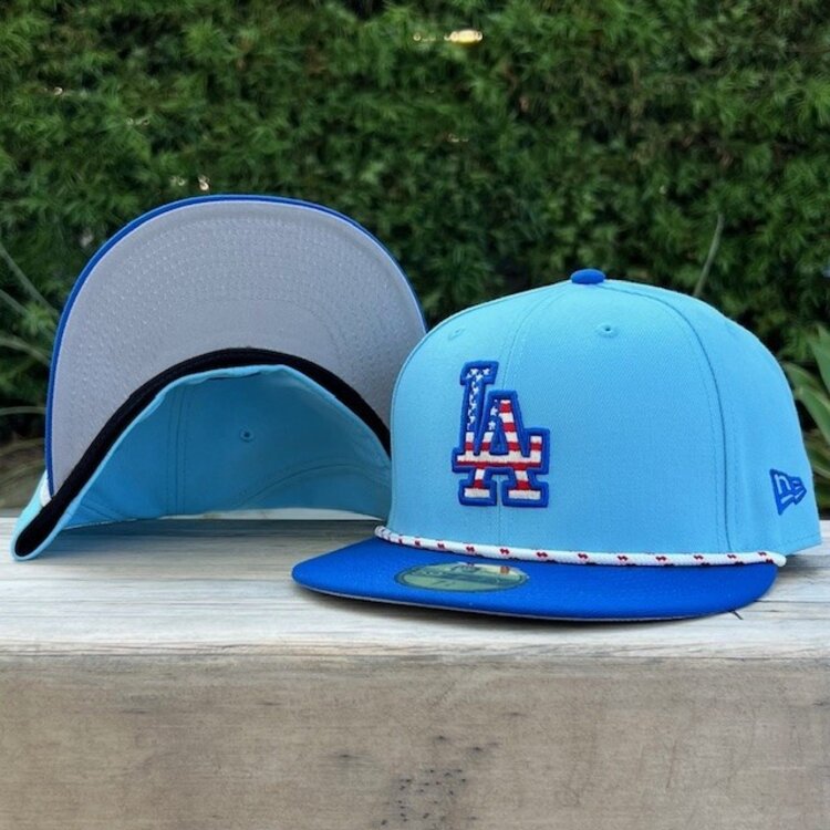 New Era LA Dodgers 2025 4th of July  Light Blue/Royal