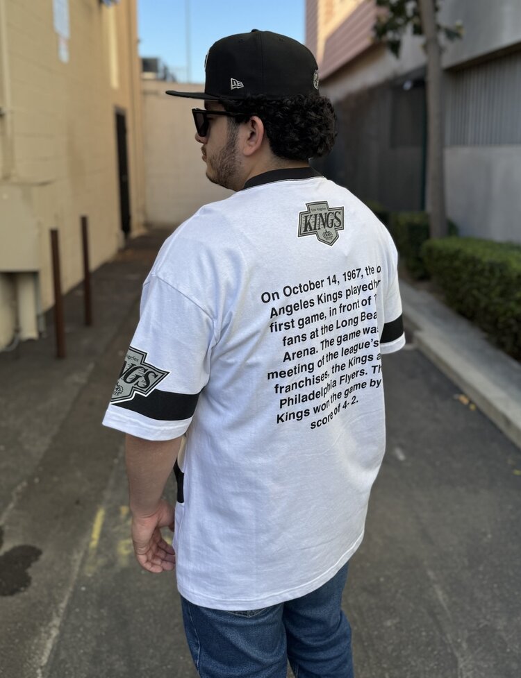 Mitchell and Ness LA Kings M&N Team Origins Premium White S/S Tee