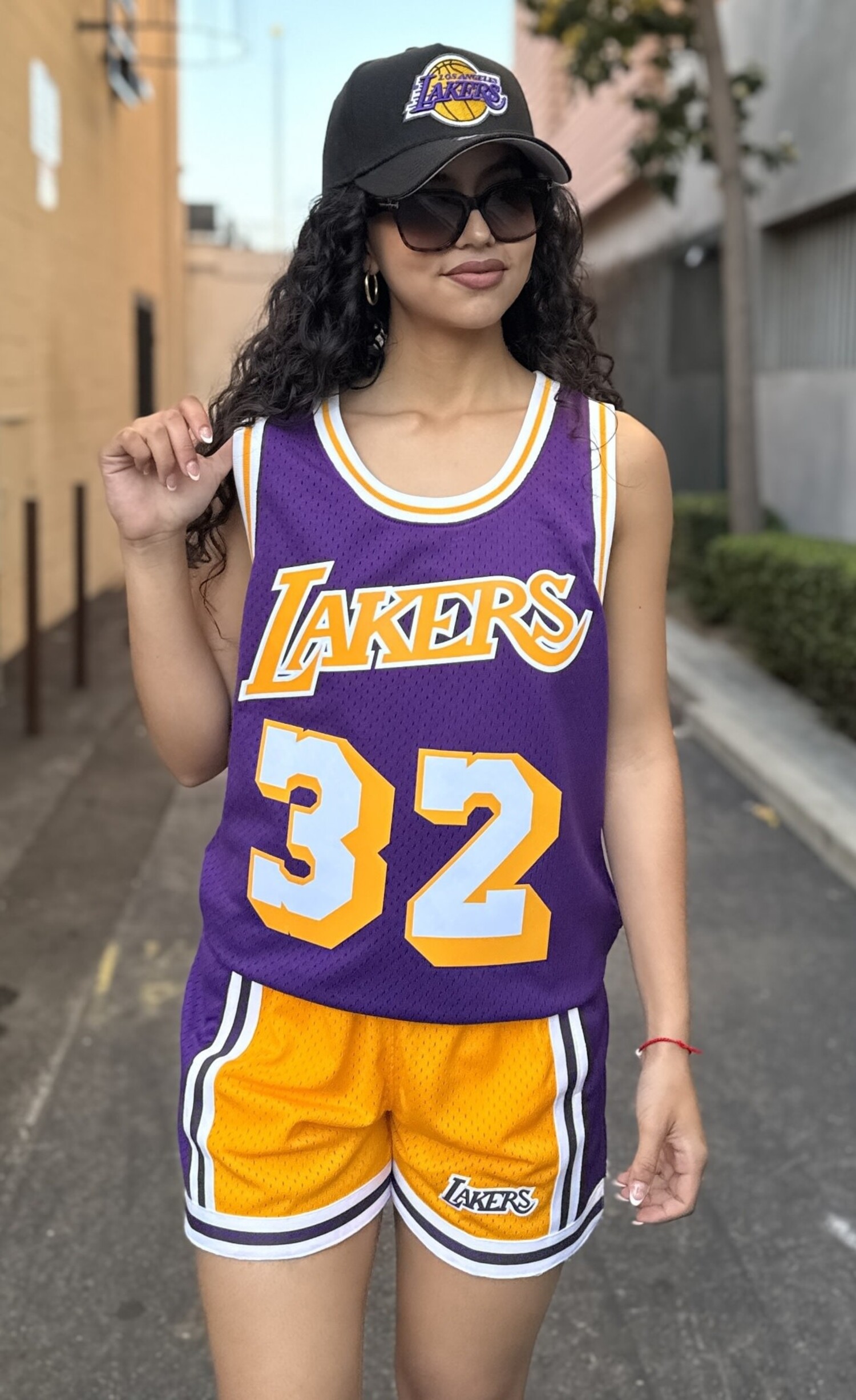 LA Lakers Womens Jump Shot Short Gold - The Locker Room of Downey