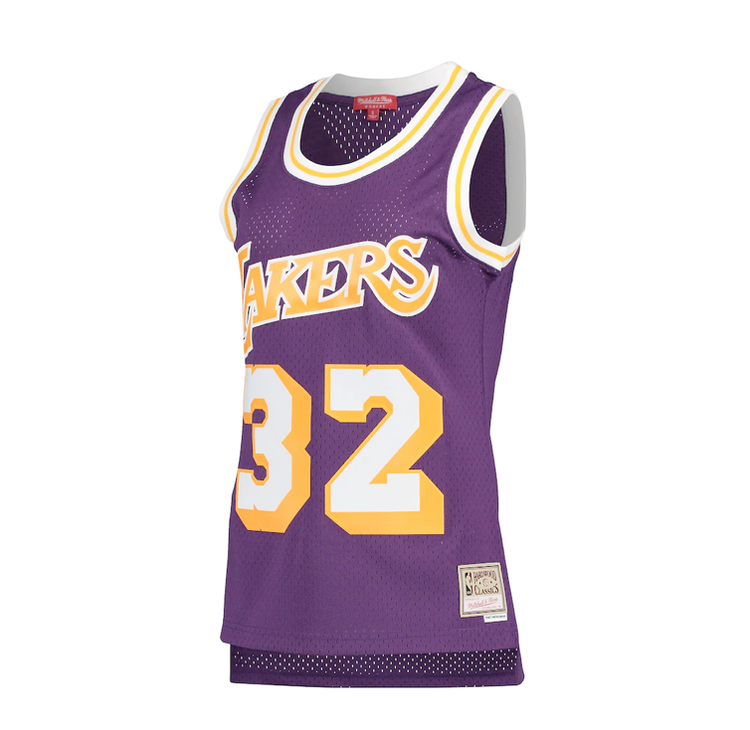 Mitchell and Ness LA Lakers Mitchell & Ness Womens Swingman 1984 Magic Johnson Purple
