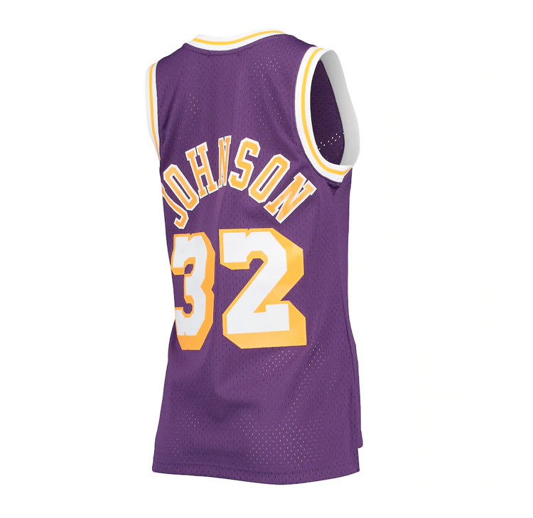 Mitchell and Ness LA Lakers Mitchell & Ness Womens Swingman 1984 Magic Johnson Purple