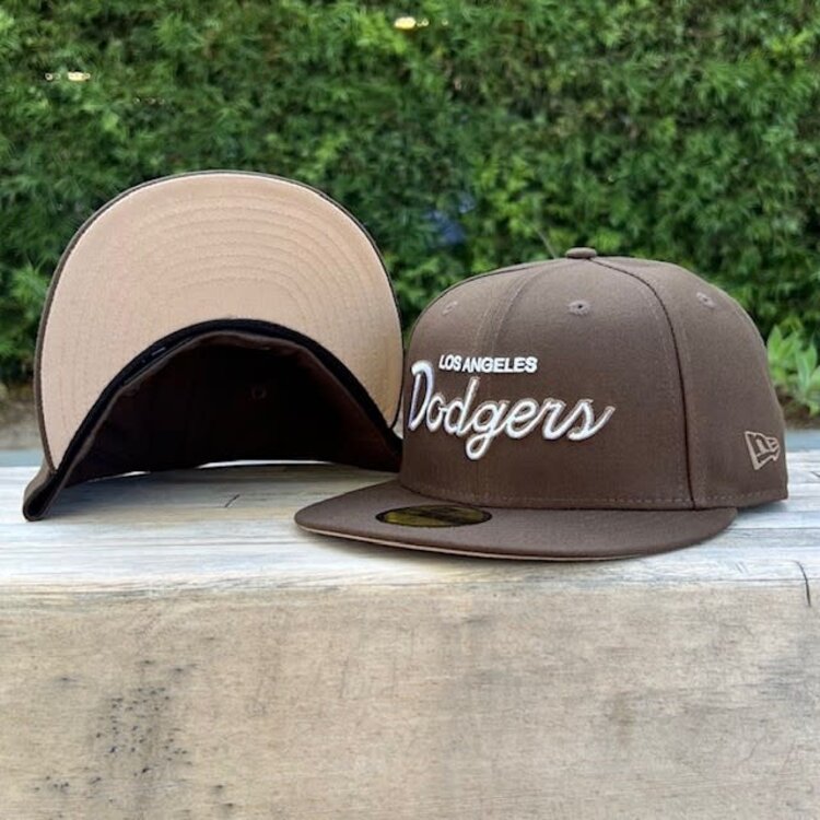 New Era LA Cursive Brown White Tan UV