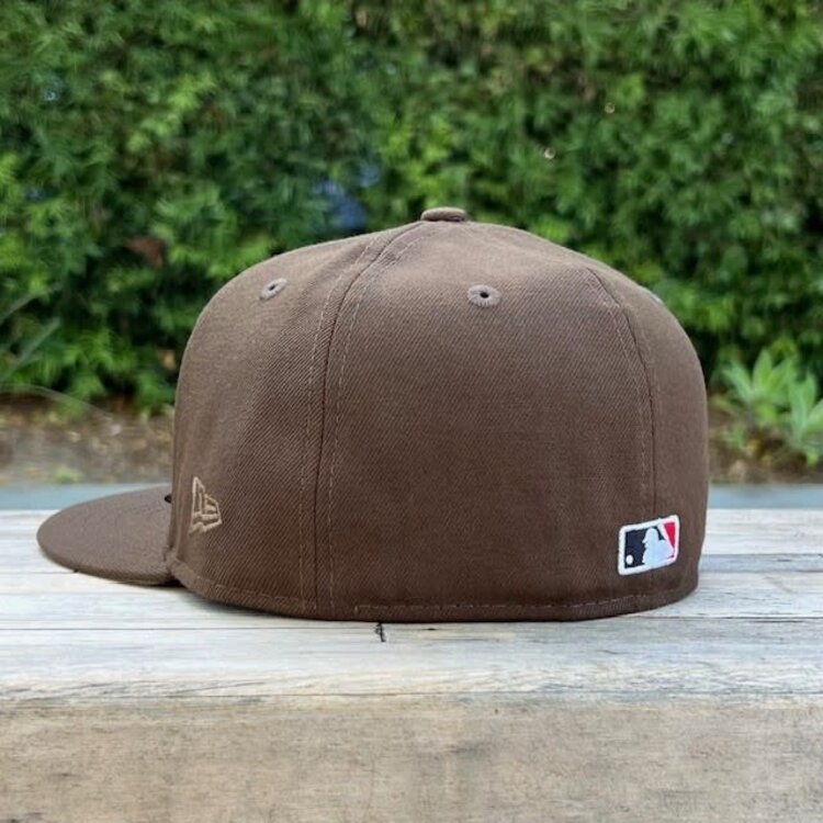New Era LA Cursive Brown White Tan UV
