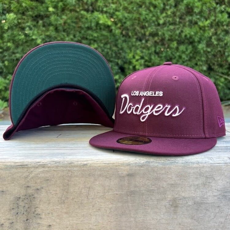 New Era LA Cursive Maroon Ivory GUV