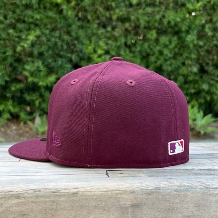 New Era LA Cursive Maroon Ivory GUV