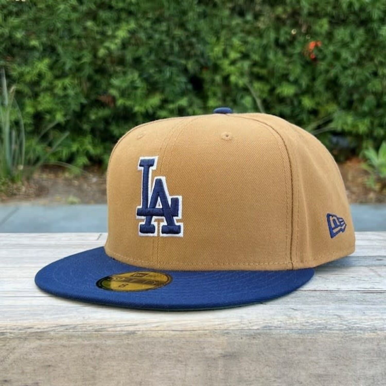 【US限定】New Era 59FIFTY Los Angeles Dodgers Beige/Navy LA Wheat/Navy w/Outline - The Locker Room of Downey