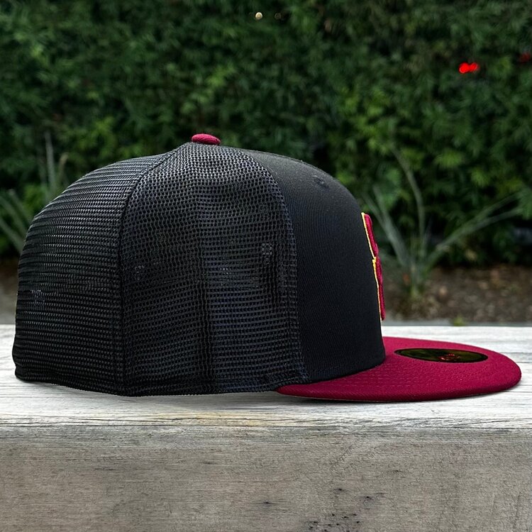 New Era USC Interlock Black Mesh/Cardinal