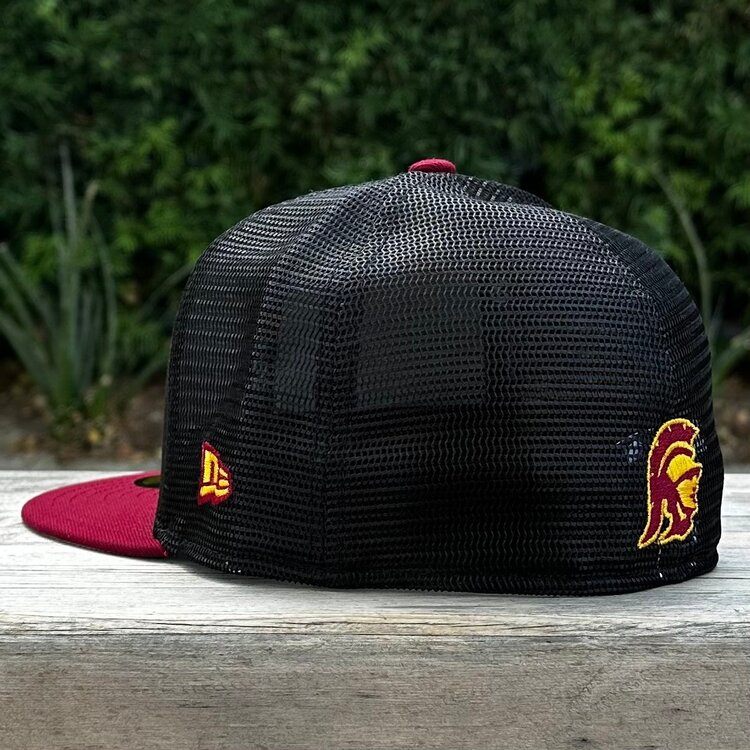 New Era USC Interlock Black Mesh/Cardinal