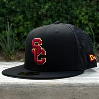 New Era USC Interlock Black Team Mesh