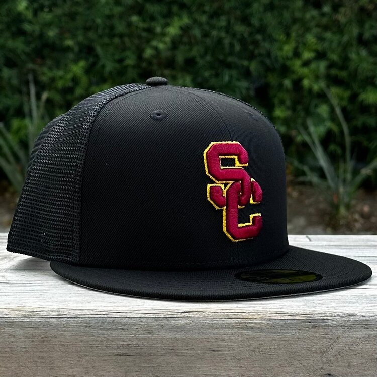 New Era USC Interlock Black Team Mesh