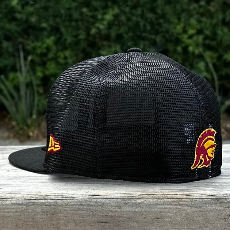 New Era USC Interlock Black Team Mesh