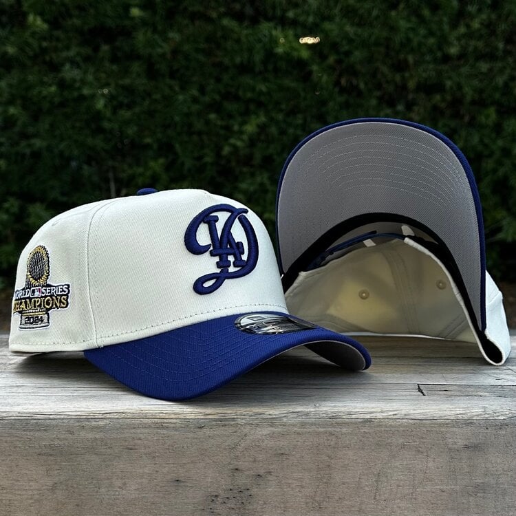 New Era LA City Connect Ivory/Royal 2024 World Series Champs Trophy 940 A-Frame