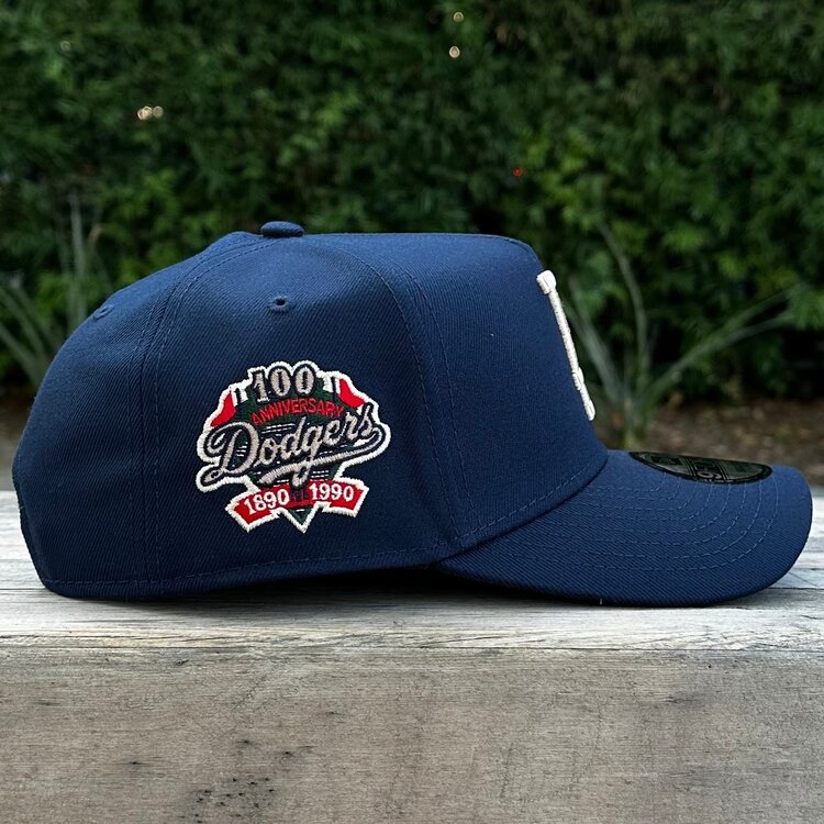 New Era LA Dodgers Navy Ivory 100th Anniv Dark Green UV 940 A-Frame