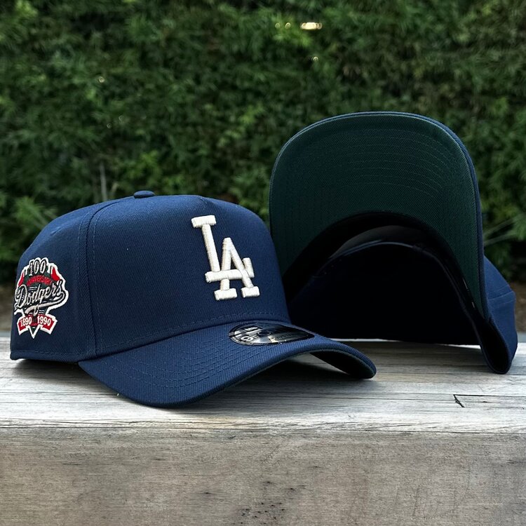 New Era LA Dodgers Navy Ivory 100th Anniv Dark Green UV 940 A-Frame