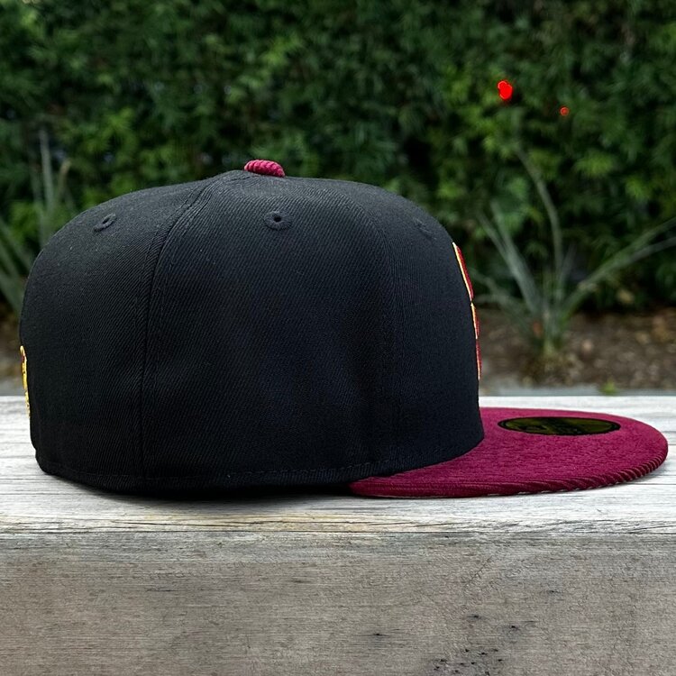 New Era SC Interlock Black/ Cardinal Cord