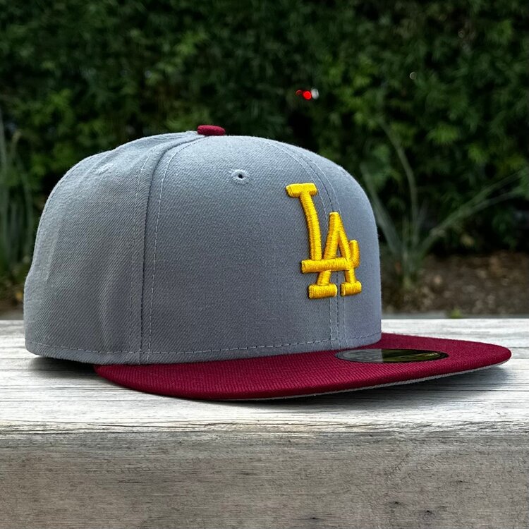 New Era LA C Storm Gray/ Cardinal Gold