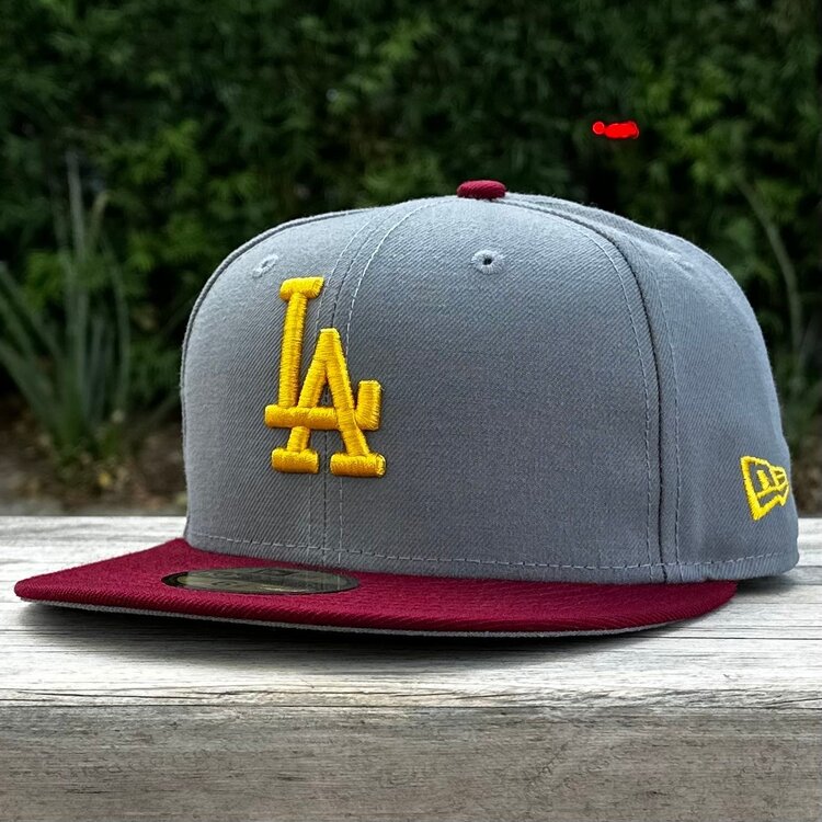 New Era LA C Storm Gray/ Cardinal Gold