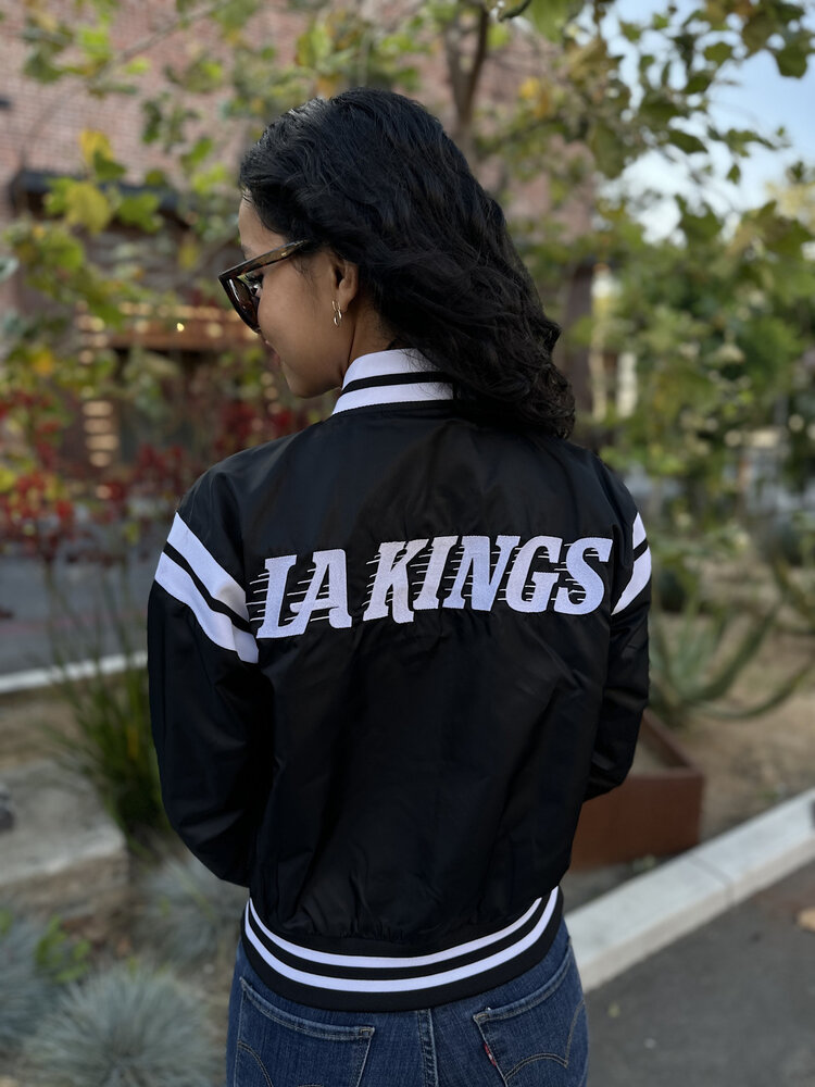 Starter LA Kings Women's Starter Full Count Varsity Crop Jacket Black