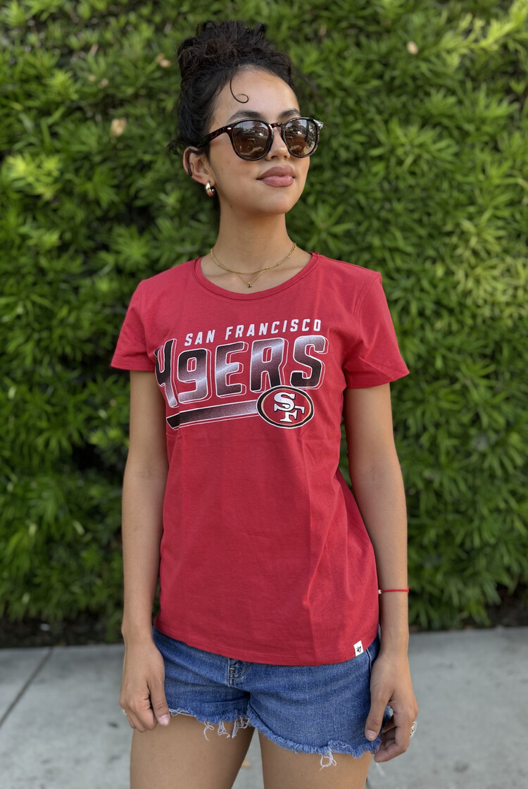 47 Brand 49ers W 47 Red Pep Up Frankie Tee