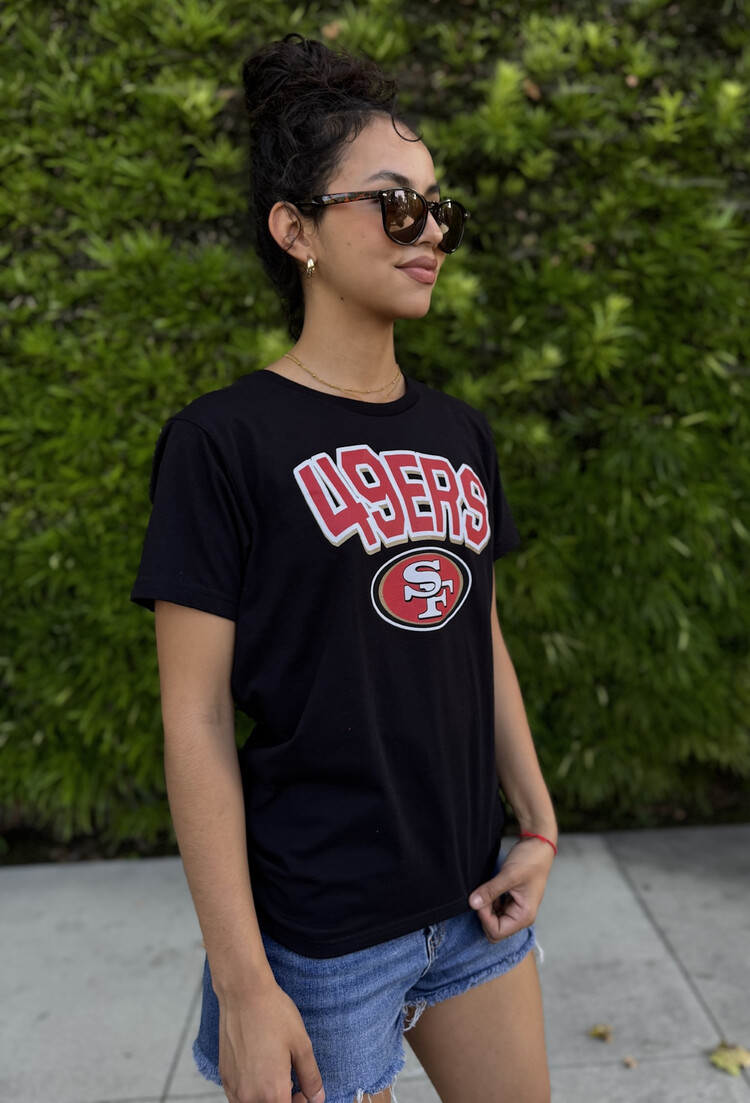 New Era 49ers W NE Black Block Tee