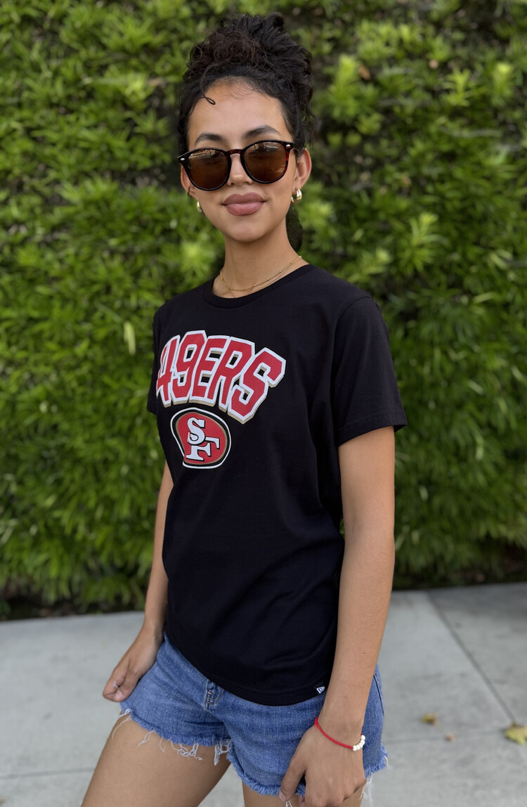 New Era 49ers W NE Black Block Tee