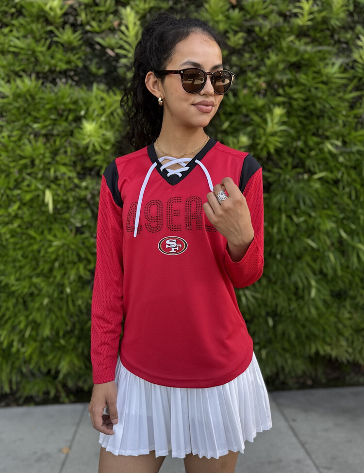 G-III SF 49ers Women's G-III Icing Long Sleeve Mesh Top