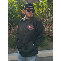 Starter 49ers Men's Starter Point Man Coach Jacket Black