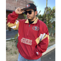 Starter 49ers Men's Starter Chief Half-Zip Pullover Anorak Jacket