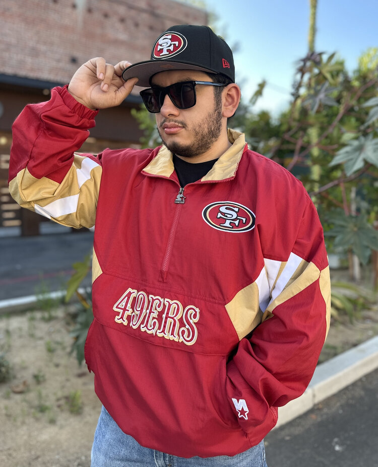 Starter 49ers Men's Starter Chief Half-Zip Pullover Anorak Jacket