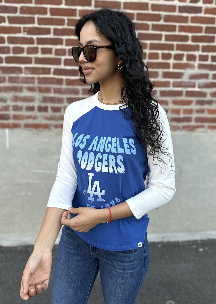 47 Brand Dodgers 47 W Jetty Blue Harmony Ava Raglan
