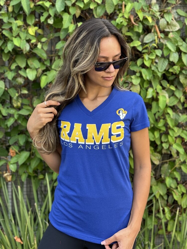 G-III LA Rams Women's G-III Strategy V-Neck Tee