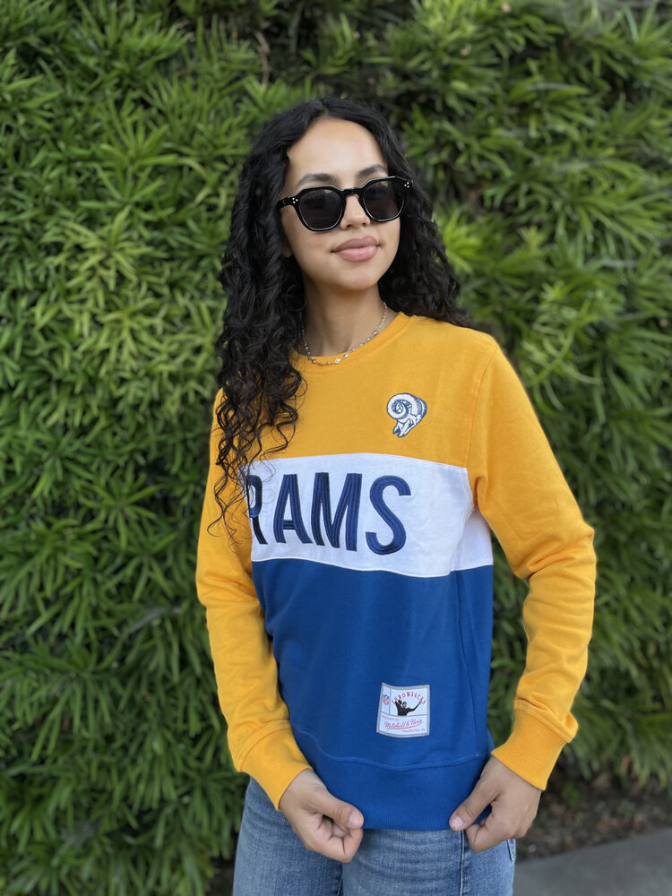 Mitchell and Ness NFL Rams W M&N Color Block Crew 2.0