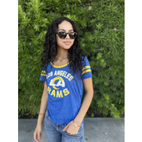 New Era LA Rams W Slub Ringer Scoop Tee
