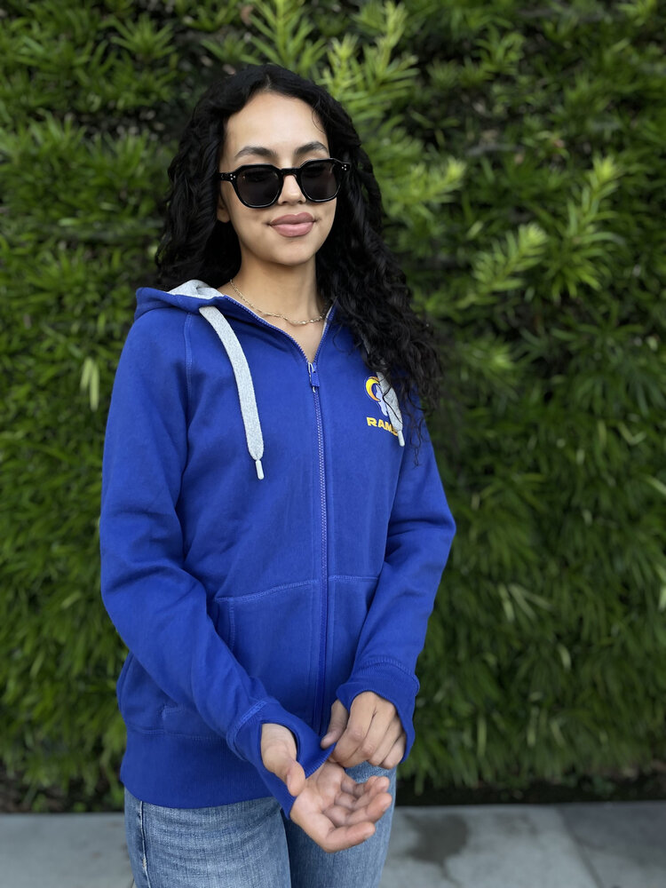 Antigua Rams W F/Z Hood Logo Victory