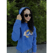 New Era Rams W NE Blue Crop Hoodie