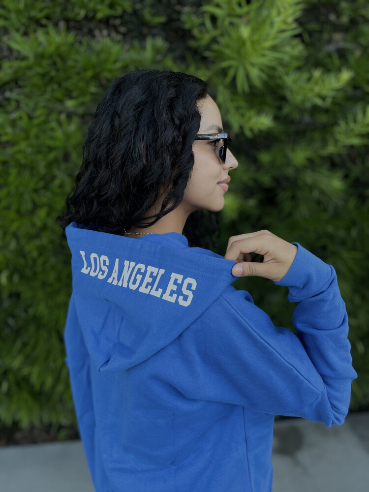 New Era Rams W NE Blue Crop Hoodie