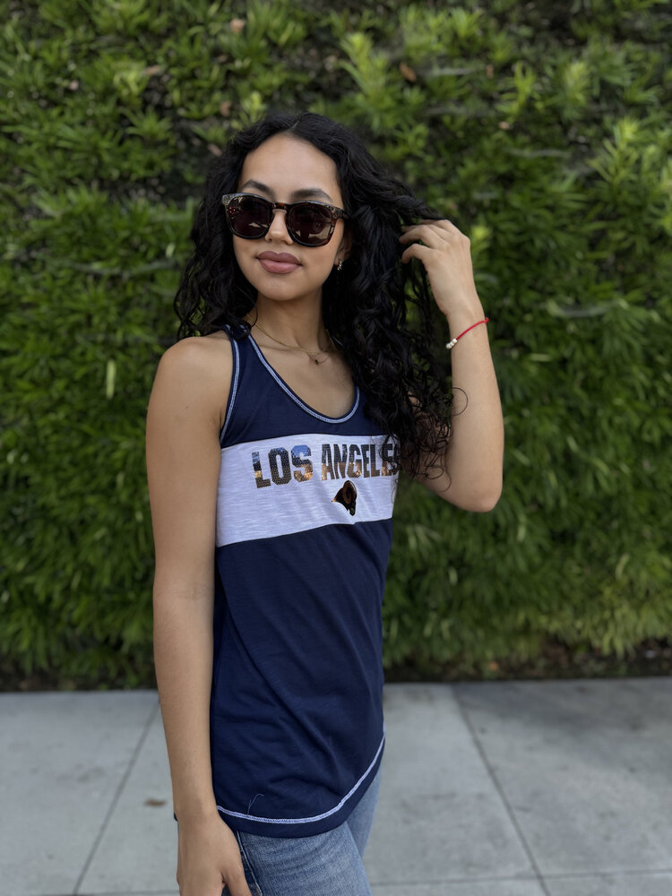 Majestic Rams W Game Time Glitz Tank