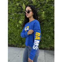 New Era LA Rams W NE Royal Space Dye L/S Crop