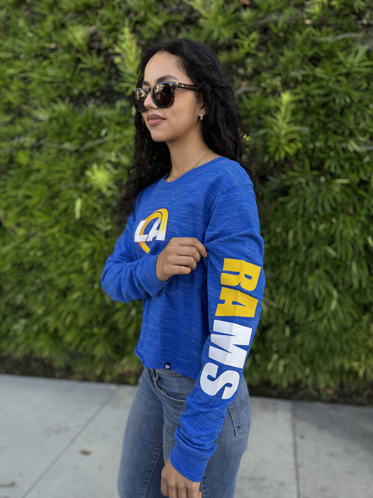 New Era LA Rams W NE Royal Space Dye L/S Crop