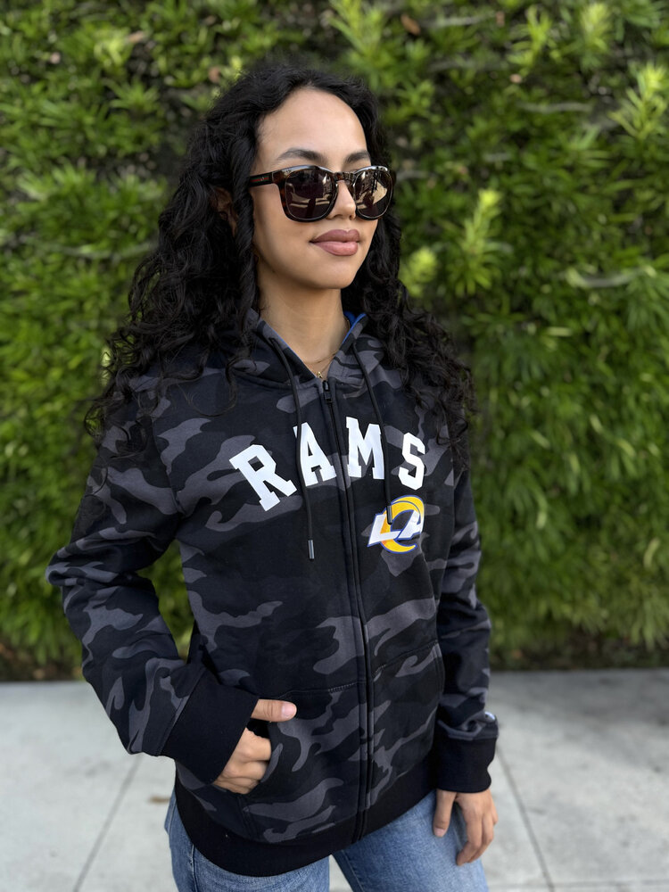 New Era Rams W NE Black Camo F/Z Hood