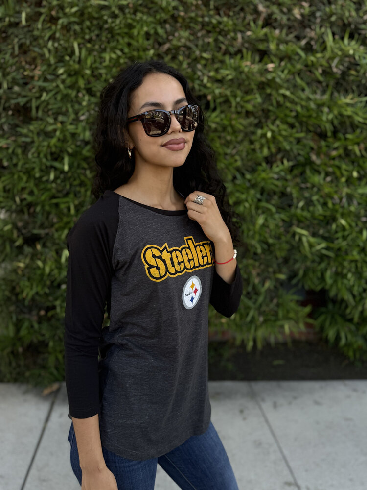Majestic Steelers W Hyper Raglan