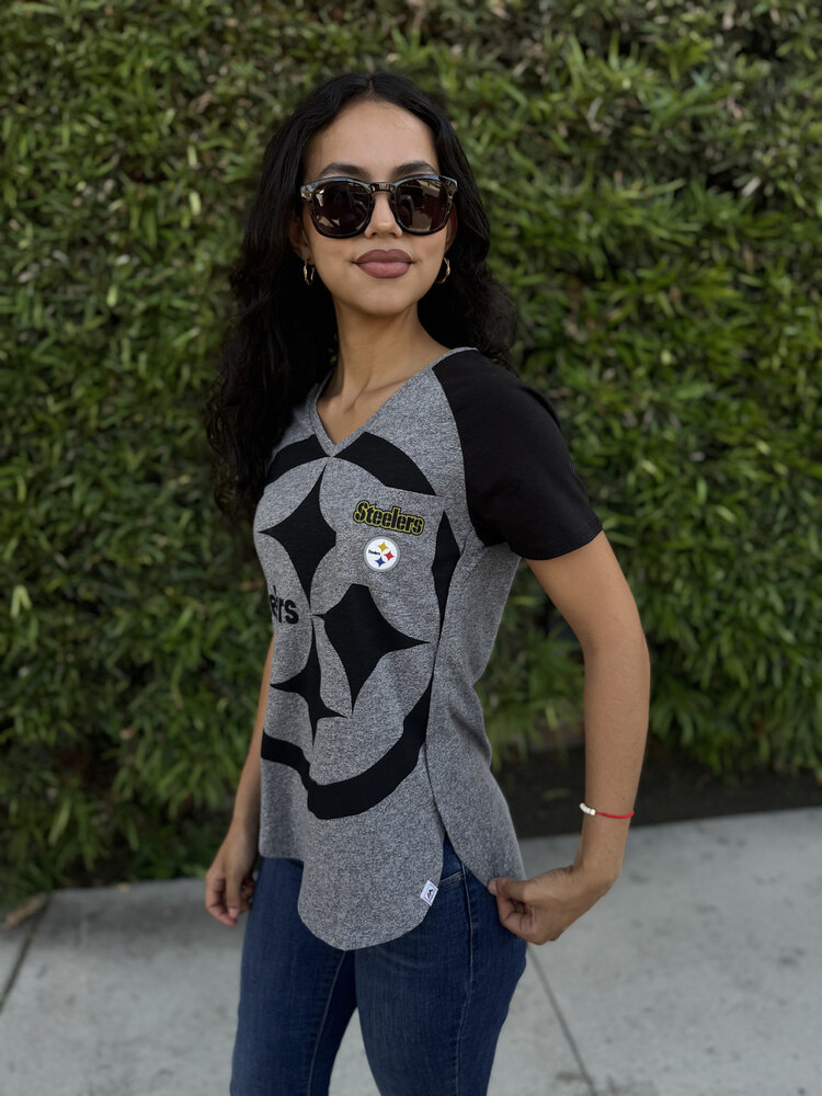 Majestic Steelers W Static Pocket Tee