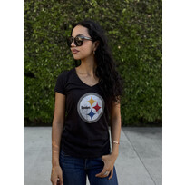 47 Brand Steelers W '47 Scrum V-Neck Blk