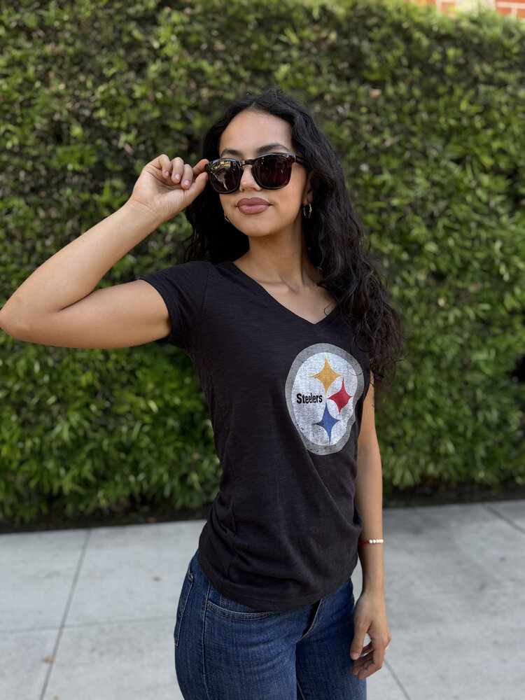 47 Brand Steelers W '47 Scrum V-Neck Blk