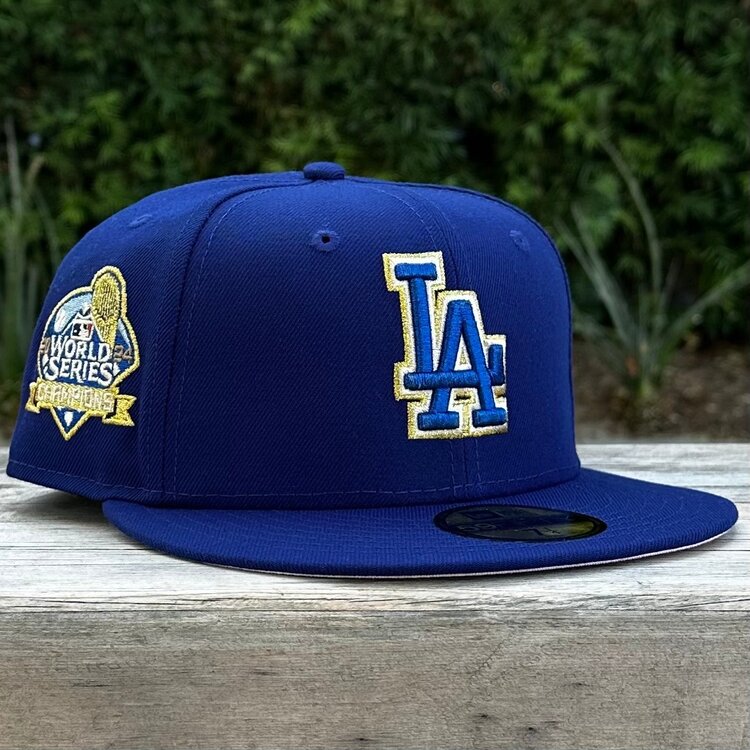 New Era LA Royal Metallic Gold 2024 WS Champs Pink UV