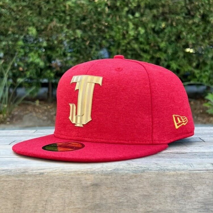 New Era Toros De Tijuana Scarlet w/Gold TJ Logo